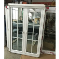 New iron grill window door design tempered glass casement window